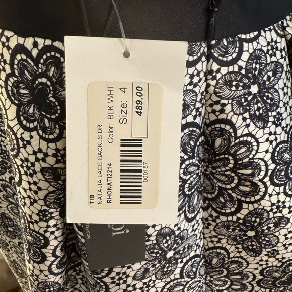 Tibi Black and White Floral Mini Dress - Picture 6 of 11